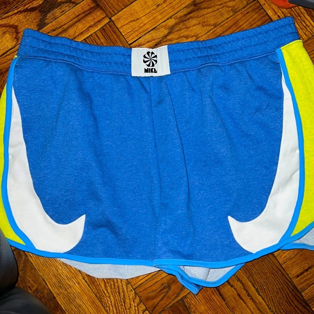 Nike Blue White Yellow Athletic Shorts NWT Super cute comfy